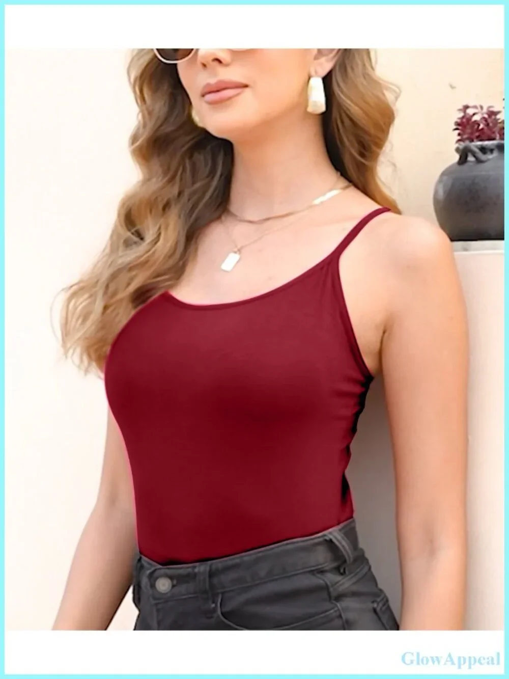 5 Pack Women's Spaghetti Strap Camisole Tank Tops Viscose Spandex